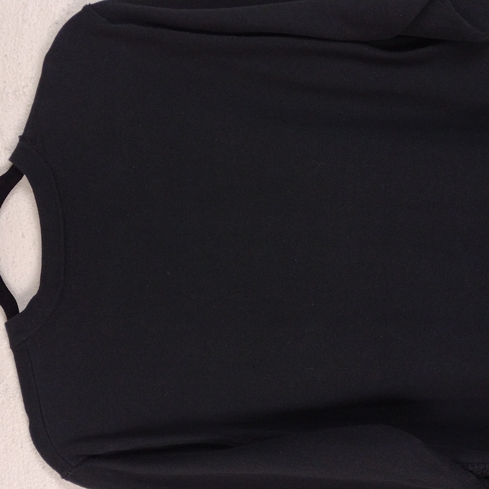 Charter Club Woman Black Crochet Textured Short Sleeve Button Up Cardigan Top - Picture 10 of 14